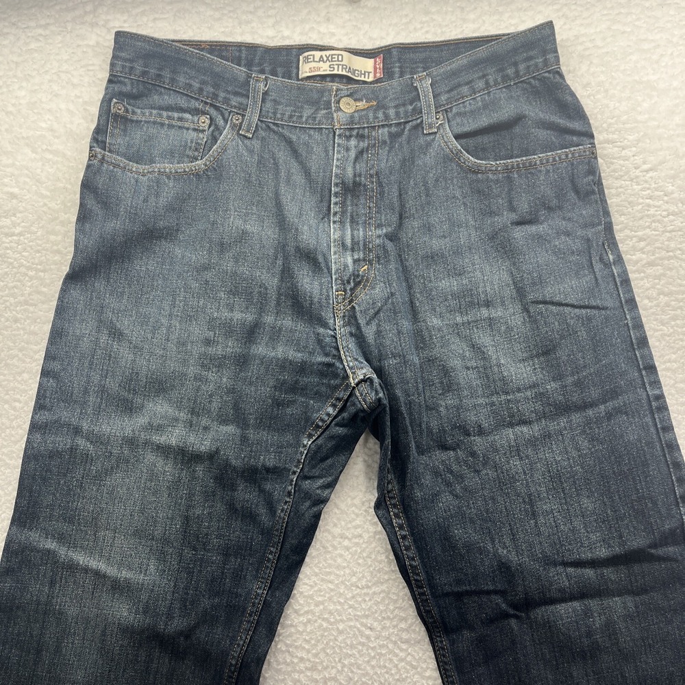 Levi's Jeans Mens 34x32 Blue 559 Denim Relaxed Straight Dark Wash actual 32x30 - Picture 3 of 16